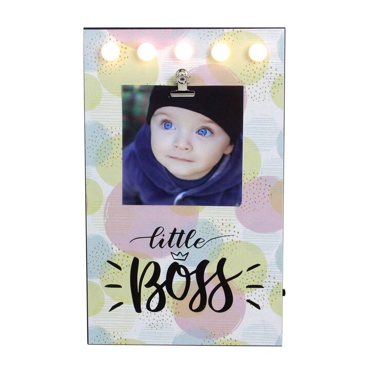 LED Lighted Little Boss Picture Frame with Clip - 4" x 6"