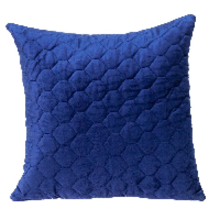 20" Blue Square Cotton Throw Pillow