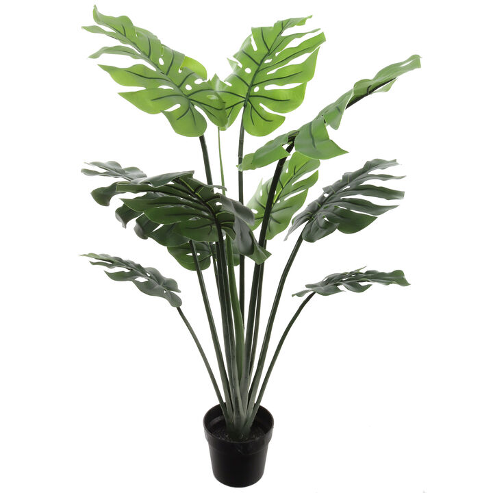 Artificial 36" Split Philo Plant in Pot - Lifelike Faux Indoor Greenery Decor, Easy-to-Maintain, High-Quality & Eco-Friendly - Perfect for Home & Office Spaces