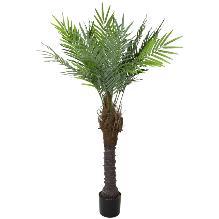 47" Potted Green and Brown Phoenix Palm Artificial Tree