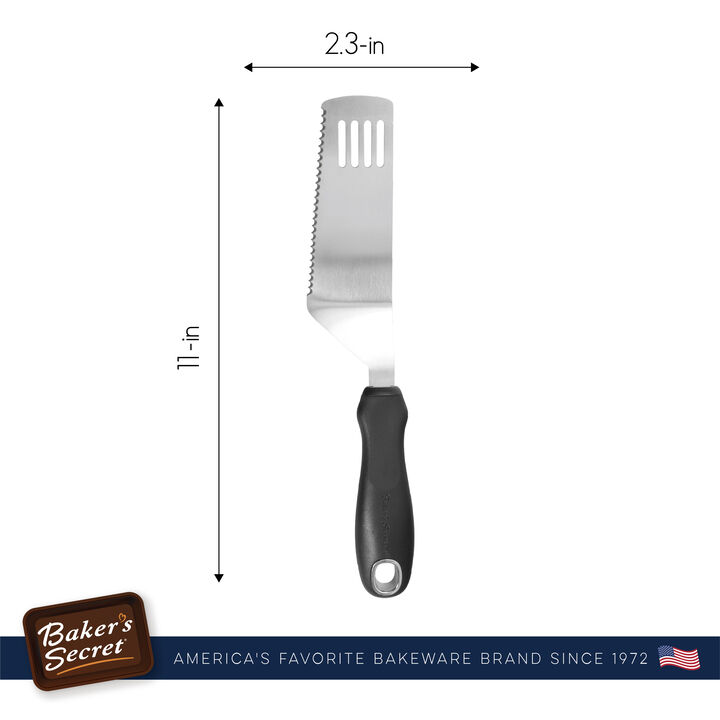 Baker's Secret Stainless Steel Cheese Shovel, Non-slip , Kitchen Essentials, Silver