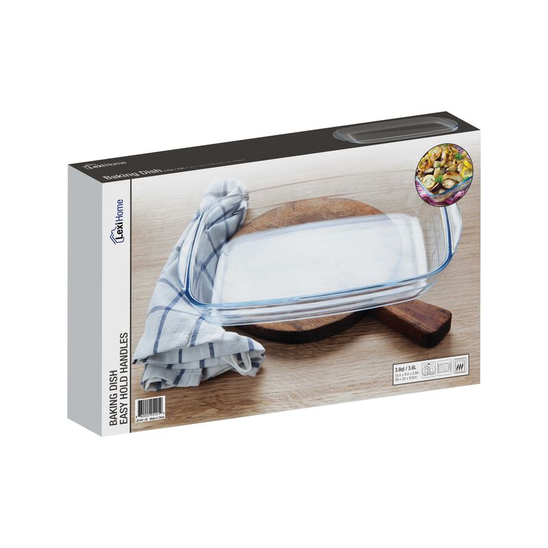 11 x 8 Glass Rectangular Baking Dish - 3 Pack Oven Safe Glass Bakeware