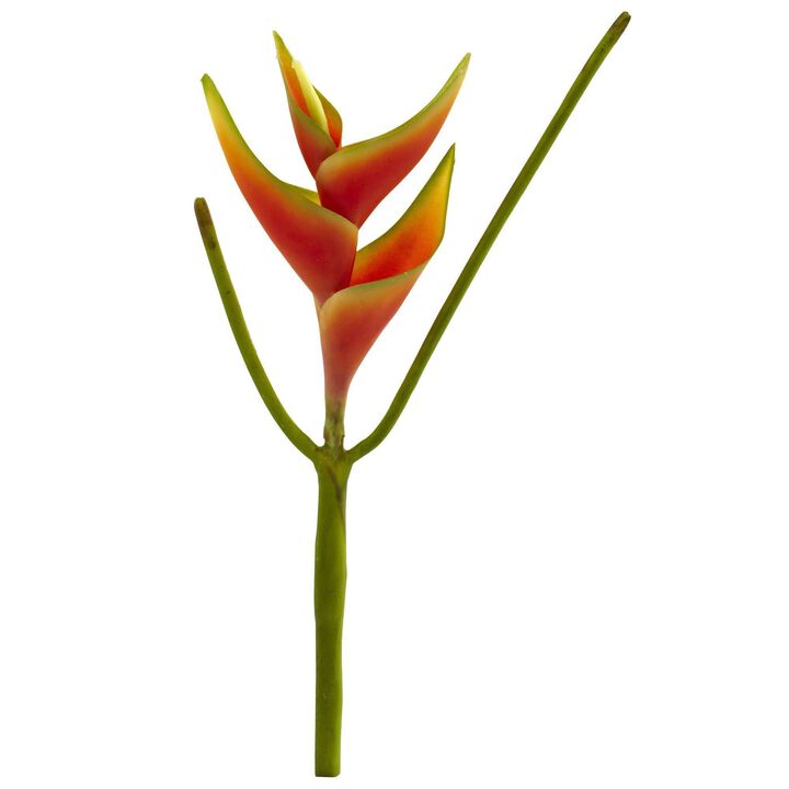 Nearly Natural 14-in-in Mini Heliconia Artificial Flower (Set of 6)