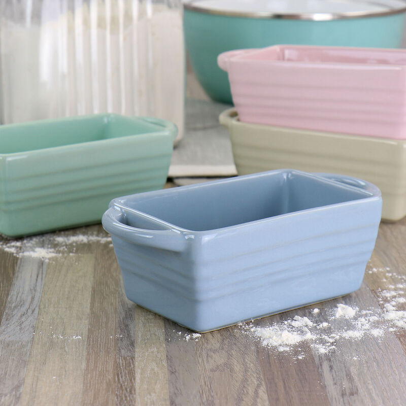 Martha Stewart 5.1 Inch Mini Loaf Pan 4 Piece Set in Assorted Colors