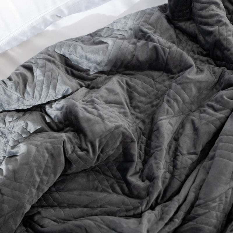 Hush Iced 2.0 The Original Cooling Weighted Quilted Blanket in Grey