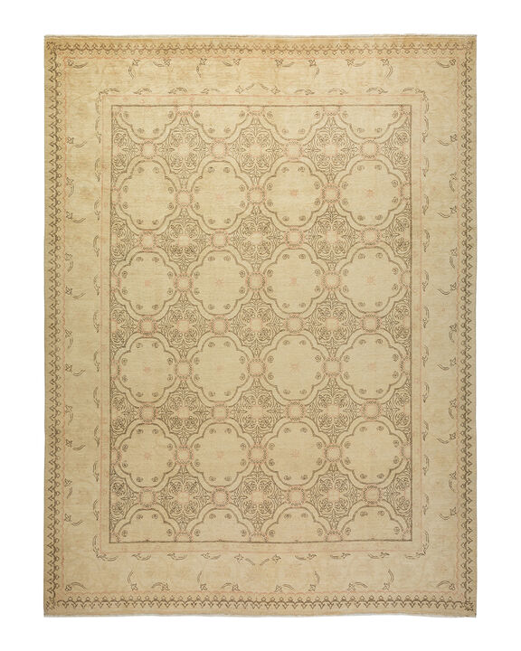 Eclectic, One-of-a-Kind Hand-Knotted Area Rug  - Ivory, 7' 9" x 10' 5"