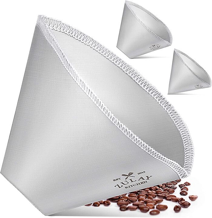 Reusable Pour Over Coffee Filter #4 - Flexible Stainless Steel Mesh
