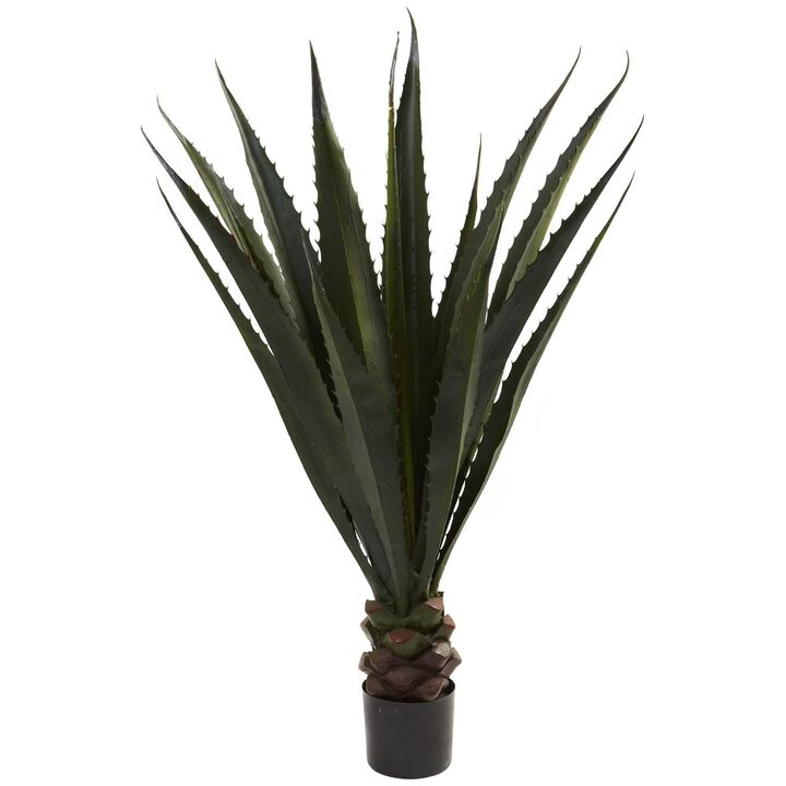 Nearly Natural 52-in Giant Agave Plant w/17 Lvs