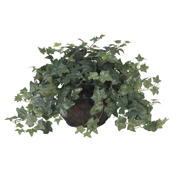 Nearly Natural 18-in Puff Ivy w/Vase