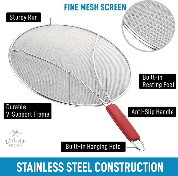 Stainless Steel Splatter Screen for Frying Pan