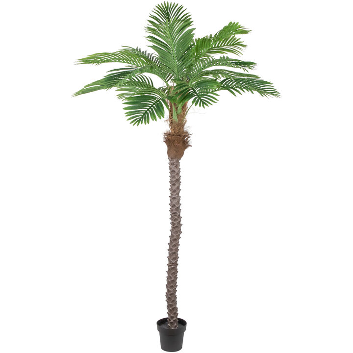 7.25' Artificial Potted Phoenix Palm Tree  Unlit