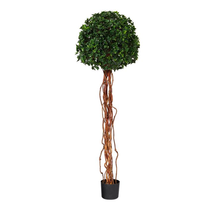 Nearly Natural 5.5-in English Ivy Tree w/ Natural Trunk UV (Indoor/Outdoor)