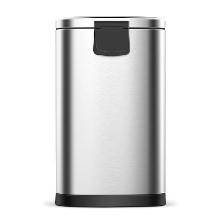1.6 Gallon Step-On Stainless Steel Wastebasket with Lid