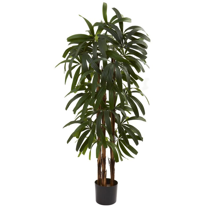 Nearly Natural 4-ft Raphis Palm Tree w/196 Lvs