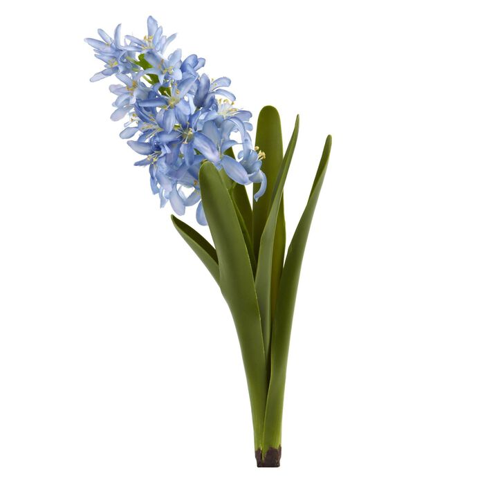 Nearly Natural 13-in Hyacinth Artificial Flower (Set of 4)