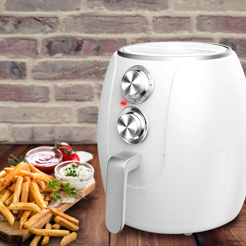 Brentwood 3.2 Quart Electric Air Fryer with Timer and Temp Control in White