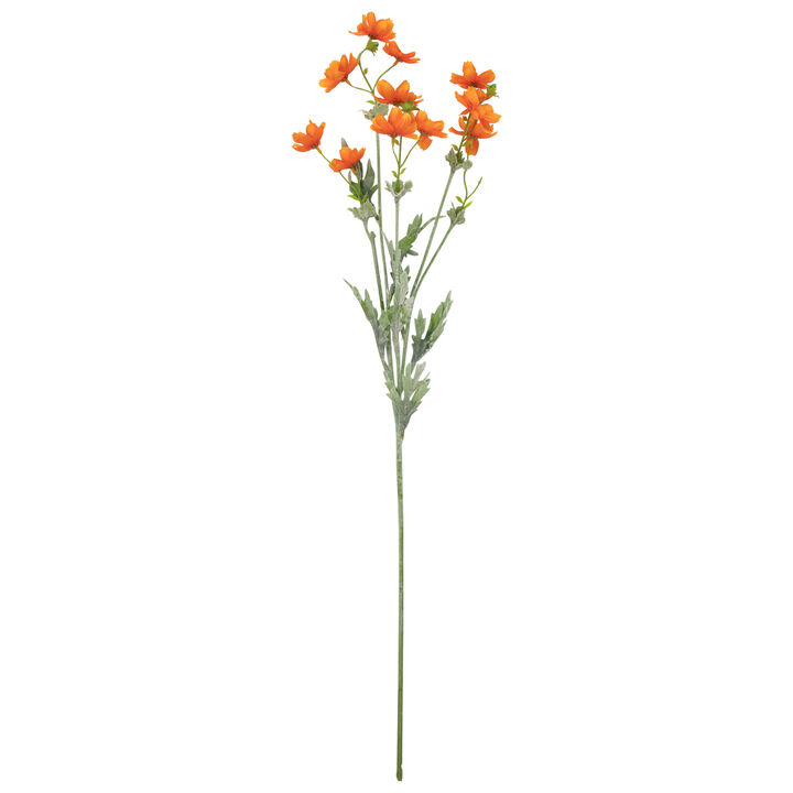 27.5" Orange Baby Cosmos Artificial Silk Floral Spray