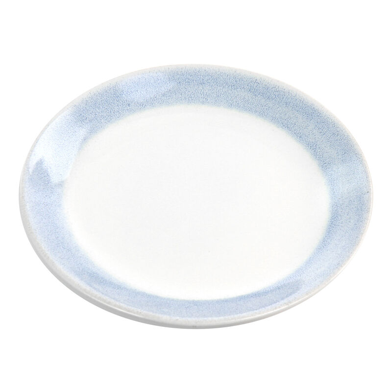 Martha Stewart 11 Inch Stoneware Dinner Plate with Blue Rim