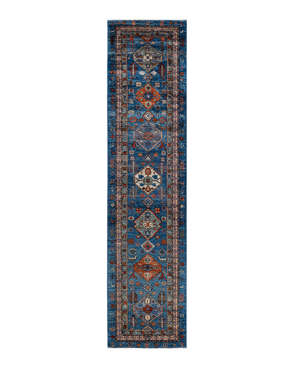 Serapi, One-of-a-Kind Hand-Knotted Area Rug  - Light Blue, 2' 8" x 11' 6"