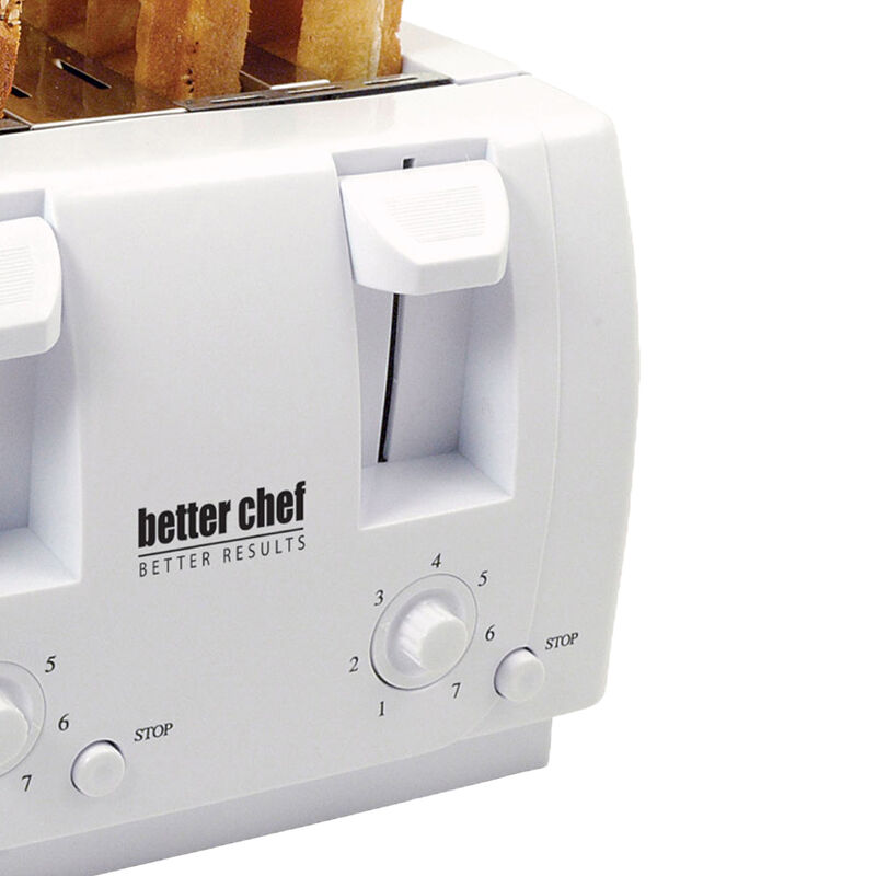 Better Chef 4 Slice Dual-Control Toaster in White
