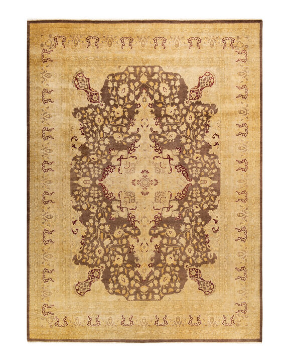 Mogul, One-of-a-Kind Hand-Knotted Area Rug  - Brown, 9' 1" x 12' 4"