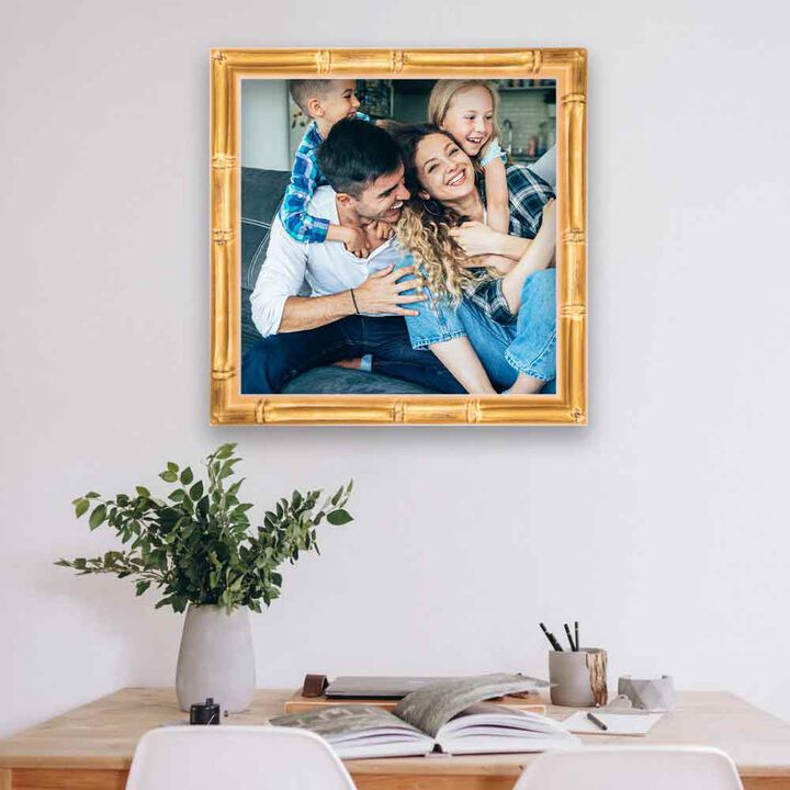 Gold Bamboo Square Picture Frame