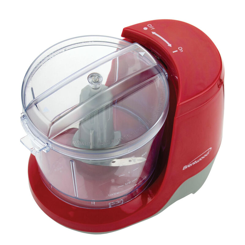 Brentwood 1.5 Cup Mini Food Chopper in Red