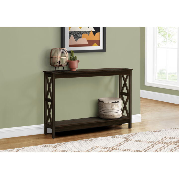 Monarch Specialties I 2790 Accent Table, Console, Entryway, Narrow, Sofa, Living Room, Bedroom, Laminate, Brown, Contemporary, Modern