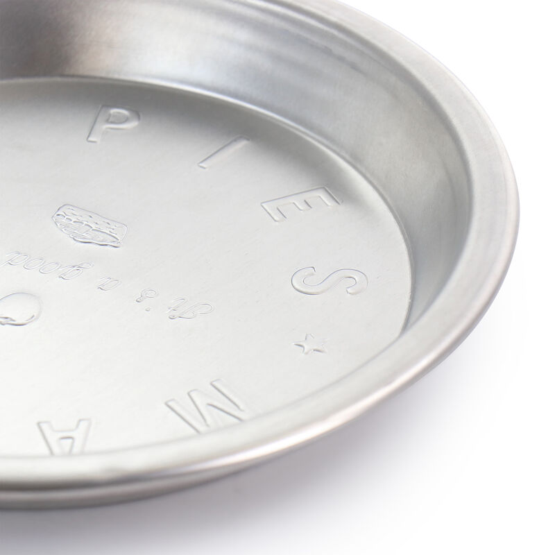 Martha Stewart 9 Inch Round Embossed Aluminum Pie Pan in Silver