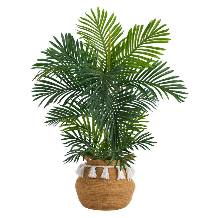 Nearly Natural 40-in Areca Palm Tree in Planter w/Tassels UV(Indoor/Outdoor)