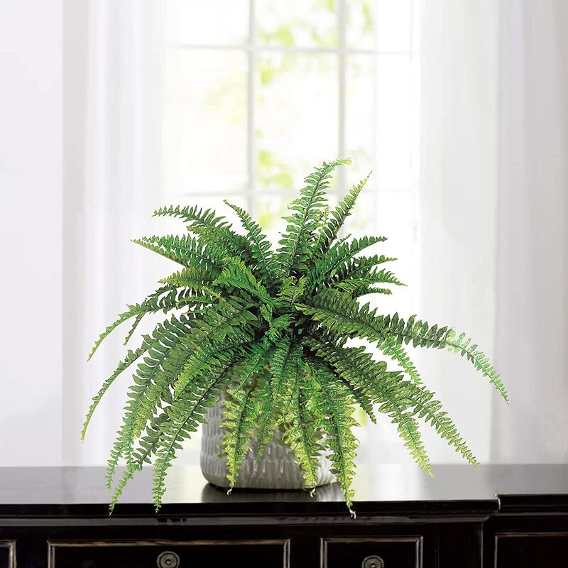 Boston Fern Artificial Plants - Outdoor or Indoor House Plant, Hanging Basket or Planter, 48” Inch Diameter 48 Fronds