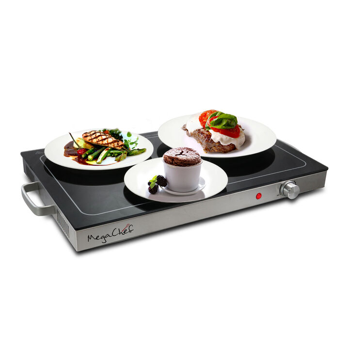 MegaChef Electric Warming Tray, Food Warmer, Hot Plate, With Adjustable Temperature Control, Perfect for Buffets, Banquets, House Parties