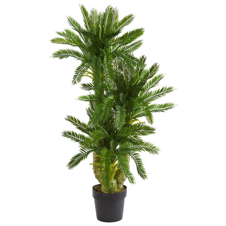 Nearly Natural 3.5-in Triple Cycas Artificial Plant