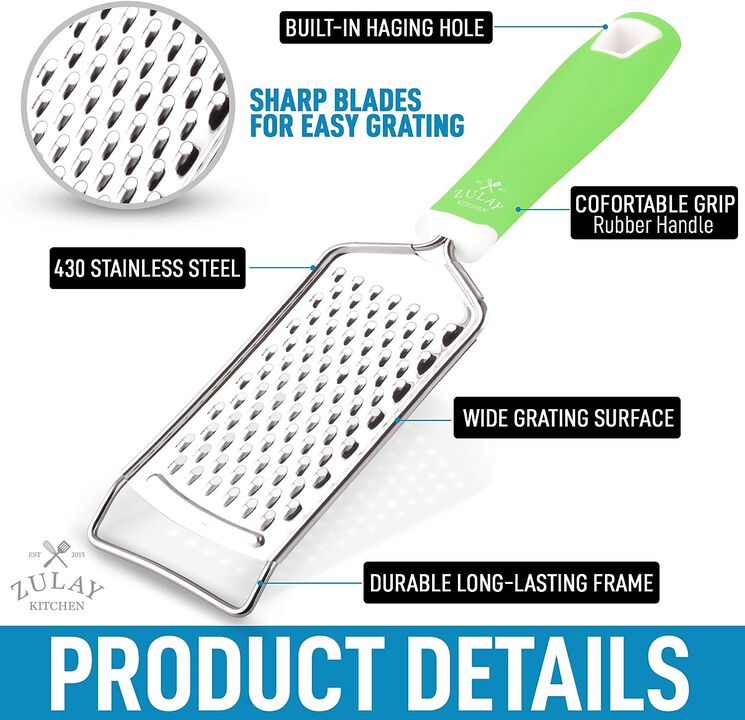 Professional Stainless Steel Flat Handheld Cheese Grater