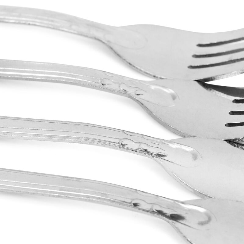 Gibson Home Abbie 4 Piece Stainless Steel Dinner Fork Set
