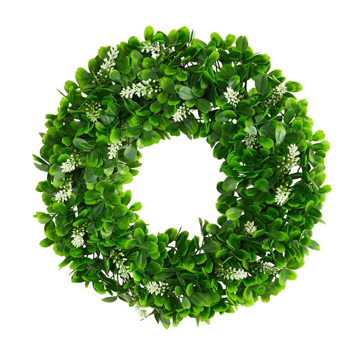 Nearly Natural 13-in Jasmine Artificial Wreath