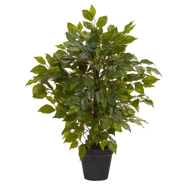 Nearly Natural 20-in Mini Ficus Artificial Tree