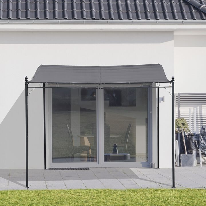 10' x 10' Steel Outdoor Pergola Gazebo Patio Canopy with Durable & Spacious Weather-Resistant Design, Grey