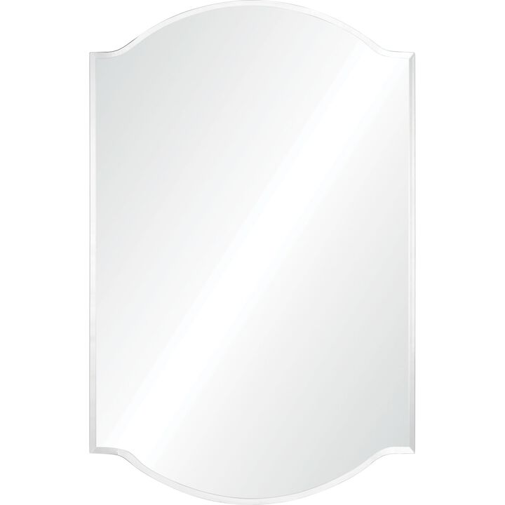 36" Glass Unframed Beveled Wall Mirror