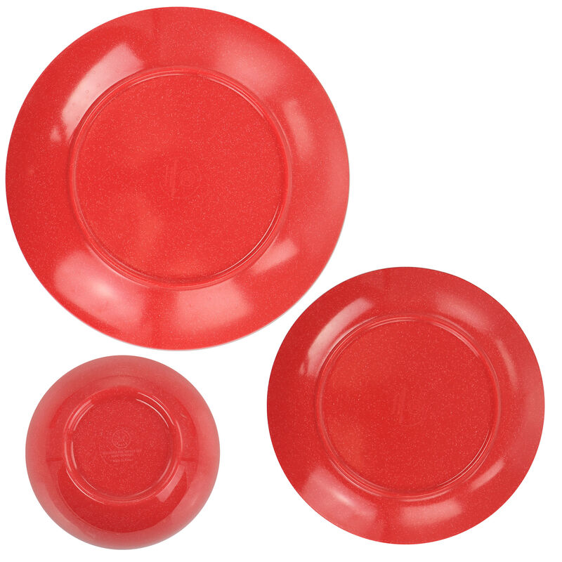 Martha Stewart 12 Piece Melamine Dinnerware Set in Red