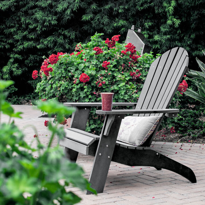 PolyTEAK King Size Adirondack Chair For Fire Pits, Patio, Porch, and Deck, King Collection