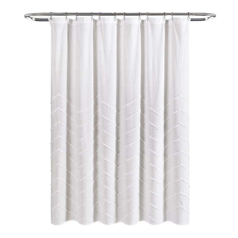 Chenille Chevron Shower Curtain