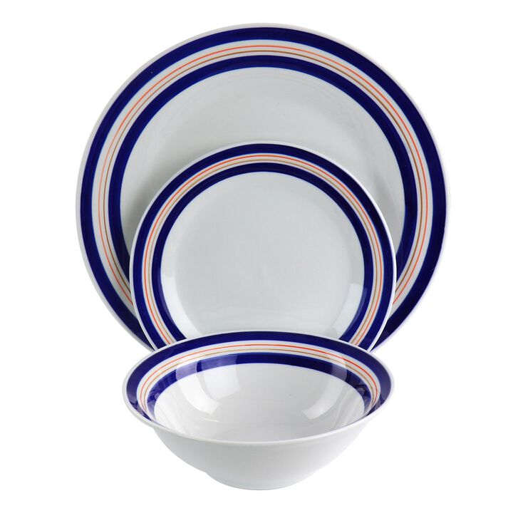 All U Need 32 Piece Ceramic Dinnerware Set in White