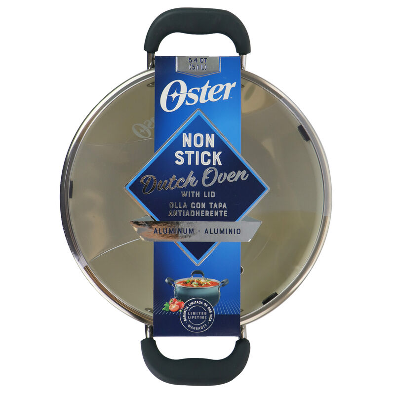 Oster Corbett 5.4 Quart Nonstick Aluminum Dutch Oven in Gray