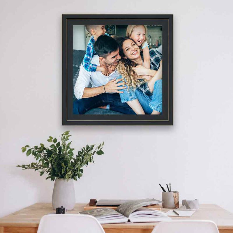 Black with Gold Square Picture Frame