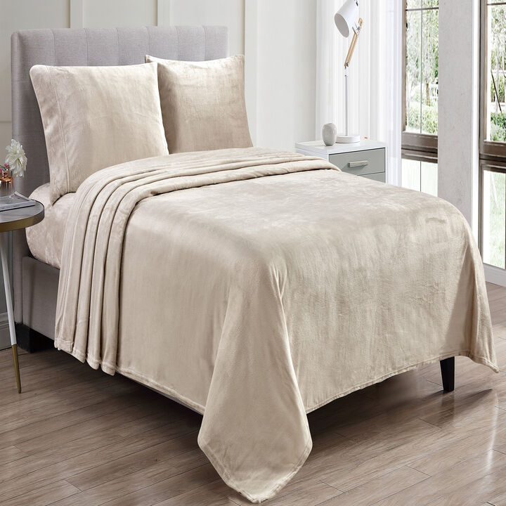 Plazatex Kansas Wrinkle Resistant Ultra Soft Solid Premium All Season Bed Sheet Set