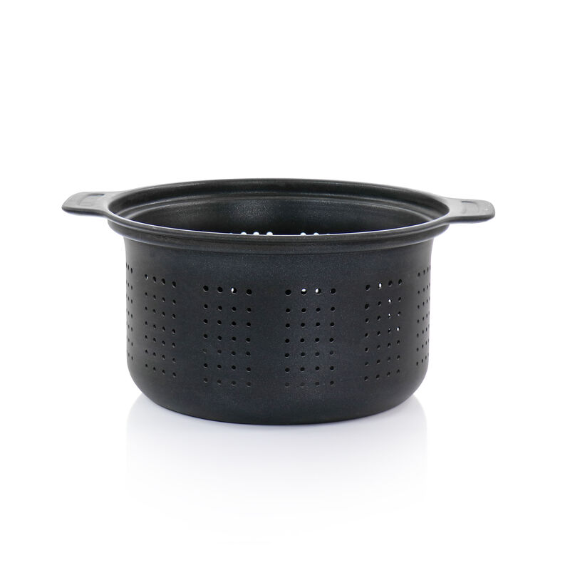 Oster Clairborne 3 Piece Aluminum Nonstick Pasta Pot with Lid in Charcoal Grey