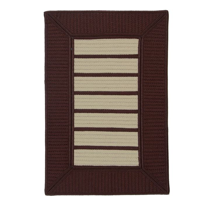 15' x 20' Brown and White Handcrafted Reversible Rectangular Outdoor Area Throw Rug