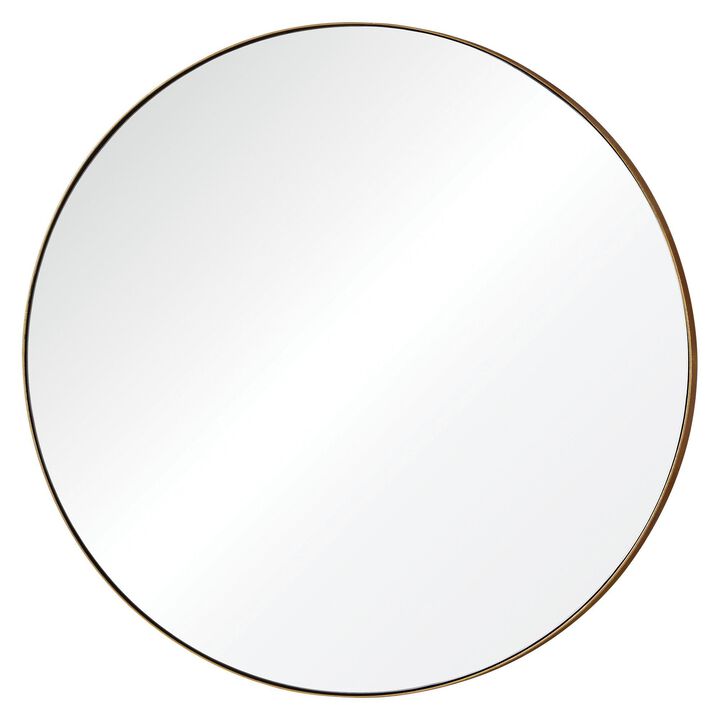 29.5" Silver leaf Finished Framed Round Wall Mirror