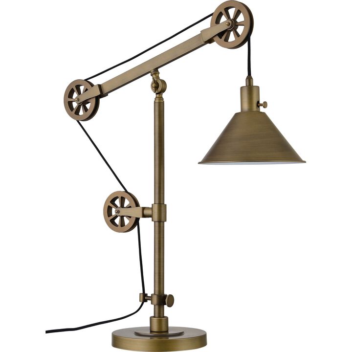 31" Brass Iron Heritage On-Off Switch Table Lamp